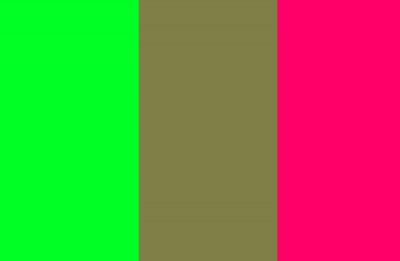 color wheel magenta and green, averaged into a grayish color
