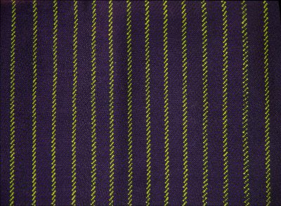 purple and lime green sample, 1-3 twill with black weft