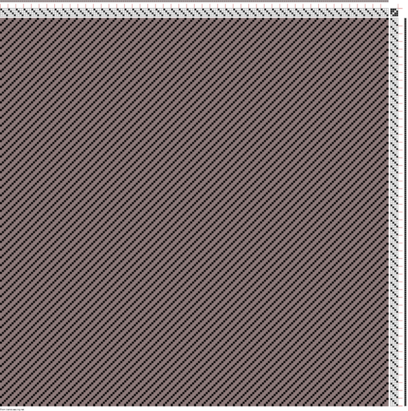 3/1 twill with gray-brown warp and black weft